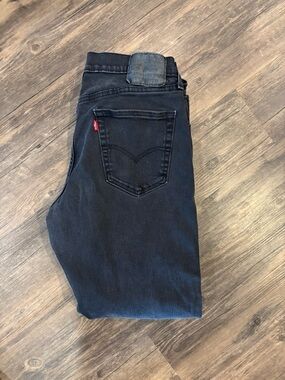 Levi's Men's Dark Black Slim Straight Jeans